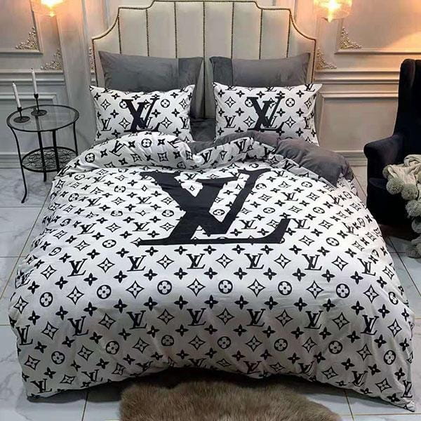 Louis Vuitton White Monogram Comforter Set