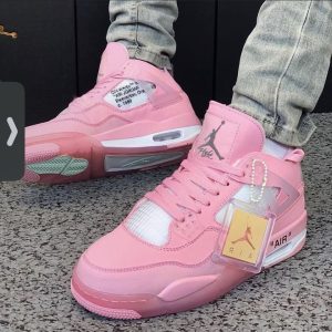 Pink Jordan 4 Off-White Replicas