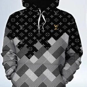 Louis Vuitton Hoodie Monogram Black Grey