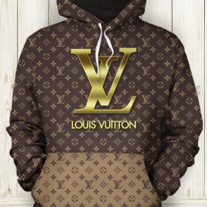 Louis Vuitton Hoodie Gold Logo
